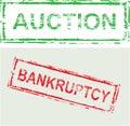 Auction Bankruptcy Vector Stamp Royalty Free Stock Photo