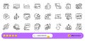 Auction, Block diagram and Online auction line icons for web app. Pictogram icon. Line icons. Vector