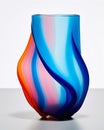 Auction for a brightly colored, curved glass vase with princess
