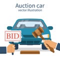 Auction car. Bidding concept. Royalty Free Stock Photo
