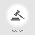 Auction flat icon Royalty Free Stock Photo