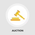 Auction flat icon Royalty Free Stock Photo