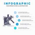 Auction, gavel, hammer, judgement, law Infographics Template for Website and Presentation. GLyph Gray icon with Blue infographic Royalty Free Stock Photo