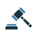 Auction, gavel, hammer, law icon