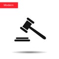 Auction gavel icon vector Royalty Free Stock Photo