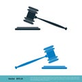Auction Gavel Icon Vector Logo Template Illustration Design. Vector EPS 10 Royalty Free Stock Photo