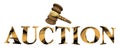 Auction in Gold Royalty Free Stock Photo