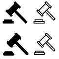Auction Hammer icon vector. Judge illustration symbol or sign.