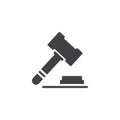 Auction hammer vector icon Royalty Free Stock Photo