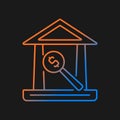 Auction house gradient vector icon for dark theme Royalty Free Stock Photo