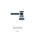 Auction icon vector. Trendy flat auction icon from gdpr collection isolated on white background. Vector illustration can be used Royalty Free Stock Photo