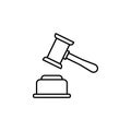 auction line illustration icon on white background Royalty Free Stock Photo