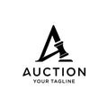 Auction logo initial letter A design template inspiration Royalty Free Stock Photo