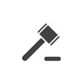 Auction mallet icon vector