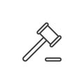 Auction mallet line icon