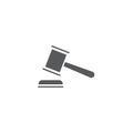 Auction mallet vector icon isolated on white background