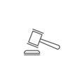 Auction mallet vector icon isolated on white background