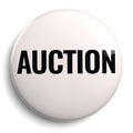 Auction White Round Symbol Isolated