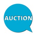 Auction with shadow, Speech Bubble Royalty Free Stock Photo