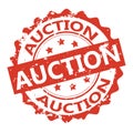 Auction vector stamp Royalty Free Stock Photo