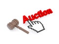 auction word on paper Royalty Free Stock Photo