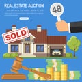 Sale Real Estate at Auction Royalty Free Stock Photo