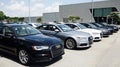 Audi Automobiles at a Car Lot