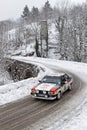 Audi on a bridge of Ardeche raods Royalty Free Stock Photo