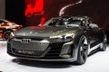 Audi E-tron GT concept car at the 89th Geneva International Motor Show. Geneva, Switzerland - March 6, 2019 Royalty Free Stock Photo