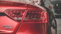 Audi front-view lights , Closeup headlights of car back bumper