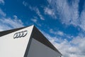 An audi logo on the wall Royalty Free Stock Photo