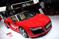 AUDI R8 5.2 FSI Quattro S Tronic Spyder - Geneva Motor Show 2013 Royalty Free Stock Photo