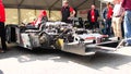 Audi R8 Le Mans Prototype sports-prototype race car with revving engine