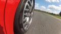 Audi R8 Moving Driving on a Racetrack