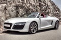 Audi R8 in the rocky mountain