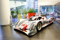 Audi R18 e-tron quattro Le Mans racing car on display
