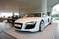Audi R8 super car on display at Audi Centre Singapore Royalty Free Stock Photo