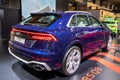 Audi RS Q8 car showcased at the Autosalon 2020 Motor Show. Brussels, Belgium - January 9, 2020