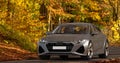 Audi RS7 Sportback on autumn road Royalty Free Stock Photo