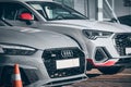 Audi cars at outdoor parking