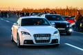 Audi TTS and Mercedes-Benz E55 AMG Royalty Free Stock Photo