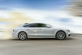 Audi A7 white car. Royalty Free Stock Photo