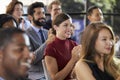 Audience applauding at a business seminar, close up Royalty Free Stock Photo