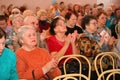 The audience and the audience are retired, elderly world war II veterans and their relatives. Royalty Free Stock Photo