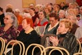 The audience and the audience are retired, elderly world war II veterans and their relatives. Royalty Free Stock Photo