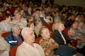 The audience and the audience are retired, elderly world war II veterans and their relatives. Royalty Free Stock Photo