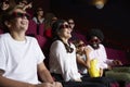 Audience In Cinema Wearing 3D Glasses Watching Comedy Film Royalty Free Stock Photo