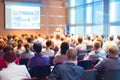 Audience at the conference hall. Royalty Free Stock Photo