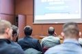 Audience in conference hall listening to presentation on business conference. Royalty Free Stock Photo