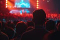 Audience enjoying a live concert at a music festival Royalty Free Stock Photo